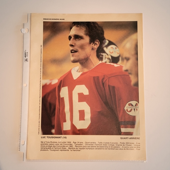 1982 Montreal Alouettes CFL Dimanche Derniere Heure Football Prints - Picture 2 of 9